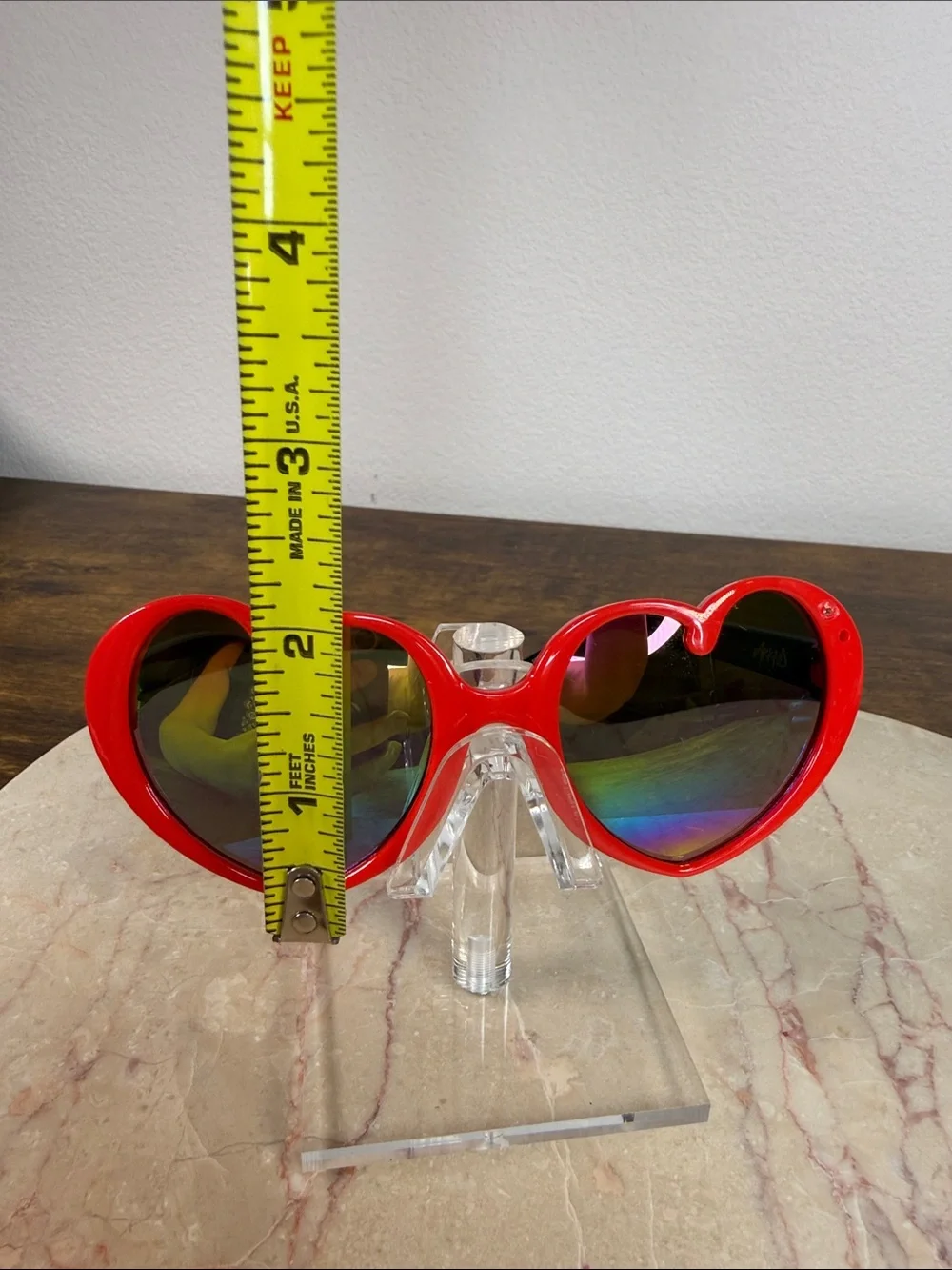 Minnie Mouse Kids Red Heart-Shaped Sunglasses - Fun Polarized Lenses